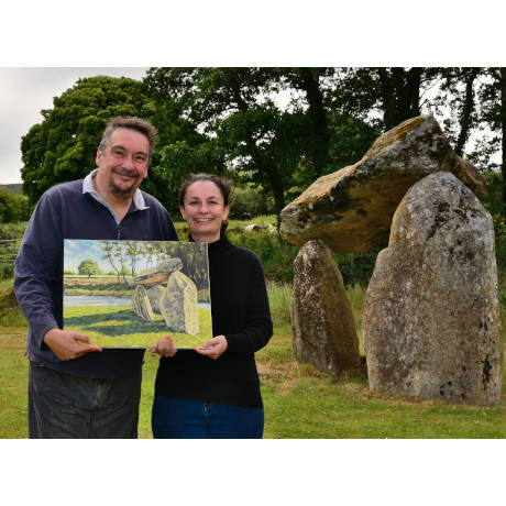 cromlech standing stones painting