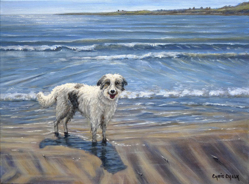 Ted Pet Portrait Dog painting
